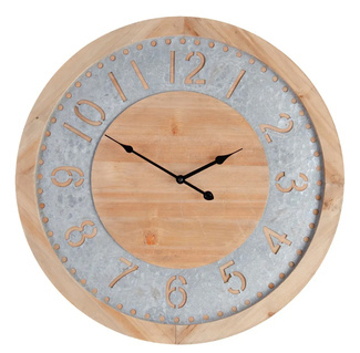 Imagen de Reloj de Pared de Madera de Abeto 60 x 60 x 4,5 cm