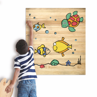 Imagen de Cuadro Infantil para Pintar Peces 60 x 70 cm