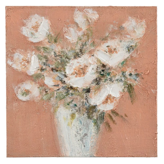 Imagen de Pintura Jarrón con Flores Blancas en Lienzo 2,8 x 50 x 50 cm