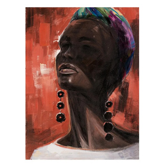 Imagen de Pintura en Oleo Africana Sobre Lienzo 2,8 x 90 x 120 cm