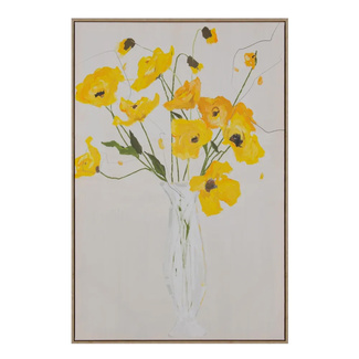 Imagen de Cuadro Impresión Flores Amarillas 4 x 80 x 120 cm