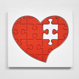 Imagen de Corazón Puzzle San Valentín Rojo