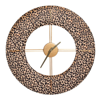 Imagen de Reloj de Pared Leopardo en DM y Terciopelo 3,5 x 48 x 48 cm