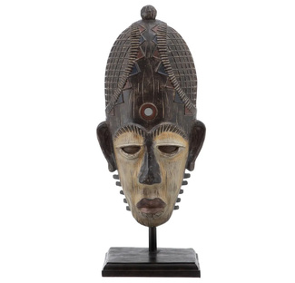 Imagen de Figura Rostro Africana de Resina 17 x 22 x 54,5 cm