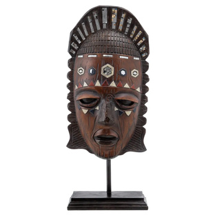 Imagen de Figura Rostro Africana de Resina 20 x 29 x 69,5 cm