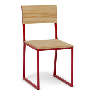 Imagen de Silla Desmontable Oxford ECO Rojo con Madera de Pino Natural Marca Box Furniture