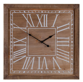 Imagen de Reloj de Pared de Madera de Abeto Natural 60 x 60 x 5 cm
