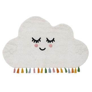 Imagen de Alfombra Infantil Nube Blanca de Algodón 90 x 150 cm 