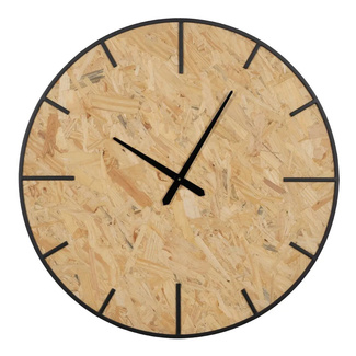 Imagen de Reloj de Pared Industrial Hierro y DM Natural 80 x 80 cm 