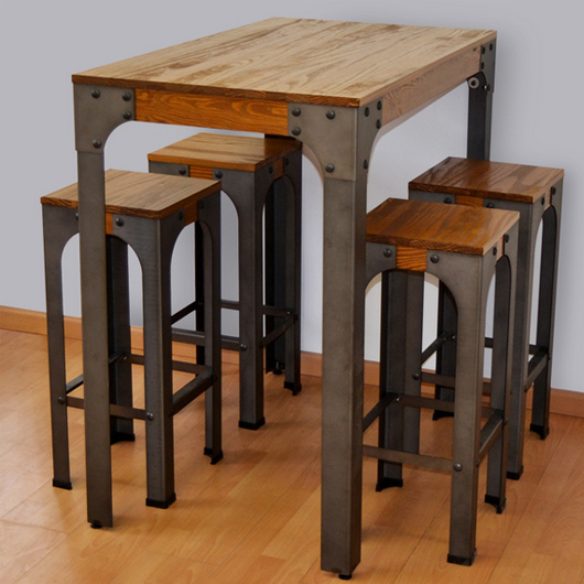 Mesa alta de cocina con taburetes, el estilo vintage que te enamorará Mesa alta de cocina con taburetes, el estilo vintage que te enamorará